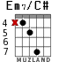 Em7/C# для гитары - вариант 5