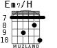 Em7/H для гитары - вариант 7