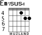 Em7sus4 для гитары - вариант 6