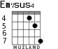 Em7sus4 для гитары - вариант 7