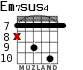 Em7sus4 для гитары - вариант 10