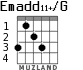 Emadd11+/G для гитары - вариант 2