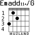 Emadd11+/G для гитары - вариант 1