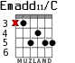 Emadd11/C для гитары - вариант 3