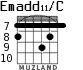 Emadd11/C для гитары - вариант 4