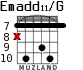 Emadd11/G для гитары - вариант 6