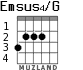 Emsus4/G для гитары - вариант 2