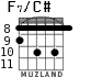 F7/C# для гитары - вариант 2