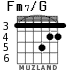 Fm7/G для гитары - вариант 2