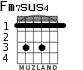 Fm7sus4 для гитары - вариант 1