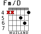 Fm/D для гитары - вариант 2
