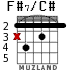F#7/C# для гитары - вариант 2