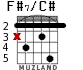 F#7/C# для гитары - вариант 3
