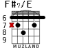 F#7/E для гитары - вариант 6
