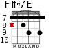 F#7/E для гитары - вариант 7