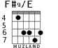 F#9/E для гитары - вариант 3