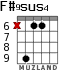 F#9sus4 для гитары - вариант 4