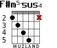 F#m5-sus4 для гитары - вариант 1