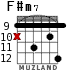 F#m7 для гитары - вариант 9