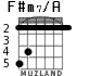 F#m7/A для гитары - вариант 3