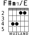 F#m7/E для гитары - вариант 4