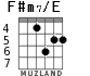 F#m7/E для гитары - вариант 5