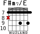 F#m7/E для гитары - вариант 8