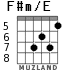 F#m/E для гитары - вариант 6
