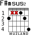 F#msus2 для гитары - вариант 1