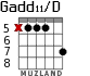 Gadd11/D для гитары - вариант 3