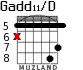 Gadd11/D для гитары - вариант 4