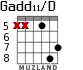 Gadd11/D для гитары - вариант 5