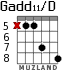 Gadd11/D для гитары - вариант 6
