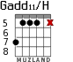 Gadd11/H для гитары - вариант 2