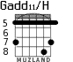 Gadd11/H для гитары - вариант 4