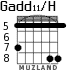 Gadd11/H для гитары - вариант 5