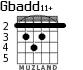 Gbadd11+ для гитары - вариант 1