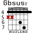 Gbsus2 для гитары - вариант 4