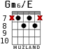 Gm6/E для гитары - вариант 8