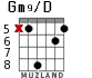 Gm9/D для гитары - вариант 2