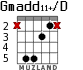 Gmadd11+/D для гитары - вариант 2
