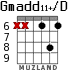 Gmadd11+/D для гитары - вариант 3