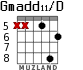 Gmadd11/D для гитары - вариант 3