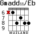 Gmadd11/Eb для гитары - вариант 1