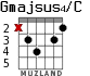Gmajsus4/C для гитары - вариант 3