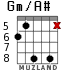 Gm/A# для гитары - вариант 4