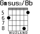 Gmsus2/Bb для гитары - вариант 4