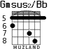 Gmsus2/Bb для гитары - вариант 5