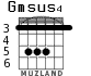 Gmsus4 для гитары - вариант 4