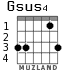 Gsus4 для гитары - вариант 1